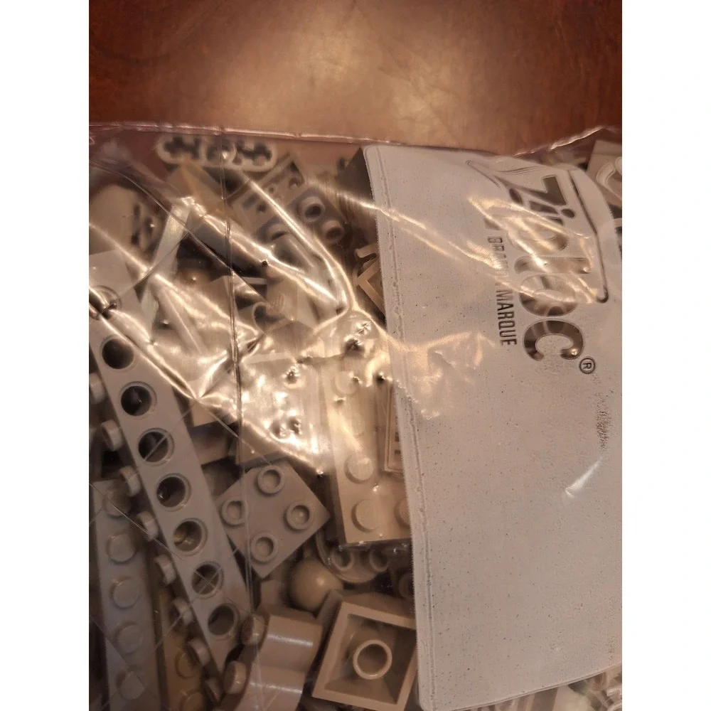LEGO Bulk 1/2 Pound Lot Gray Bricks Plates Technic Pieces Mixed Asst Light Dark